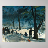 William James Glackens Central Park Winter Poster (Voorkant)