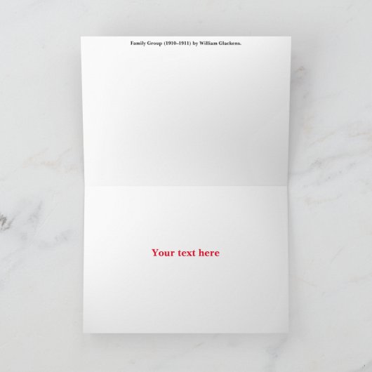 William James Glackens - Hartelijk dank Bedankkaart (Binnen)