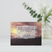 William James Inspirerend Quote "Keuze" Briefkaart (Staand voorkant)