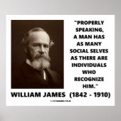 William James Veel Social Selves Quote Poster (Voorkant)