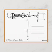 William Jefferson Clinton Briefkaart (Achterkant)