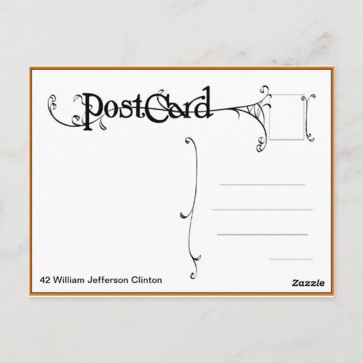 William Jefferson Clinton Briefkaart (Achterkant)