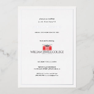 William Jewell Afstuderen Folie Uitnodiging