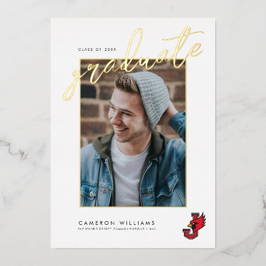 William Jewell Afstuderen Folie Uitnodiging (Voorkant)