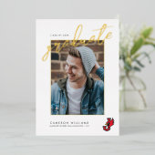 William Jewell Afstuderen Folie Uitnodiging (Staand Voorkant)
