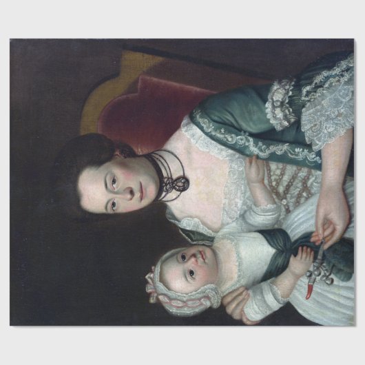 William Johnston Mrs Jacob Hurd en Child Cadeaupapier (Vlak)