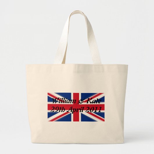 William & Kate - 29 april 2011 Grote Tote Bag (Voorkant)