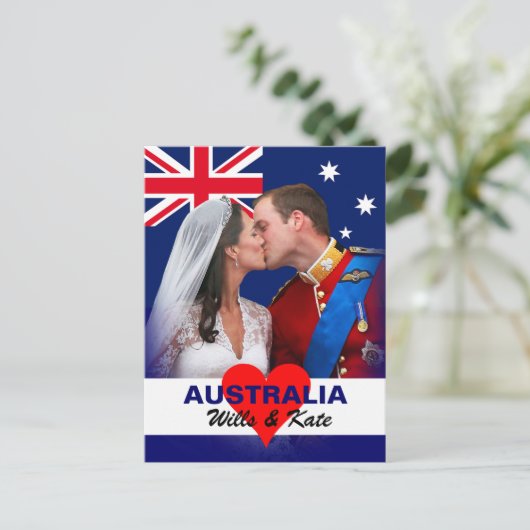 William & Kate - Australië Briefkaart (Staand voorkant)