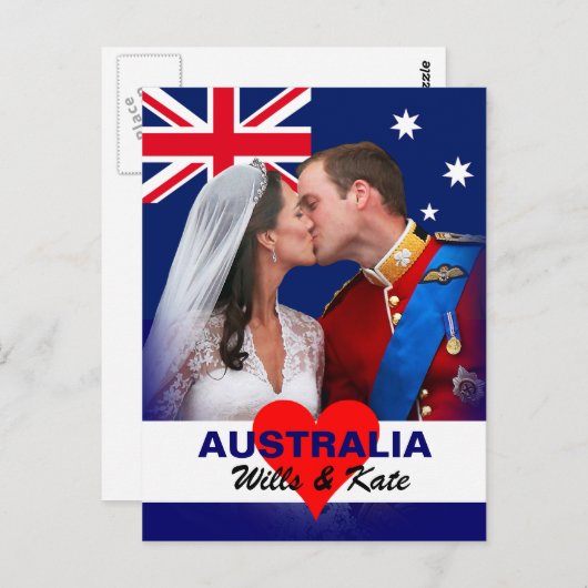 William & Kate - Australië Briefkaart (Voorkant / Achterkant)