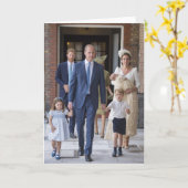William, Kate en kinder Kaart (Gele Bloem)