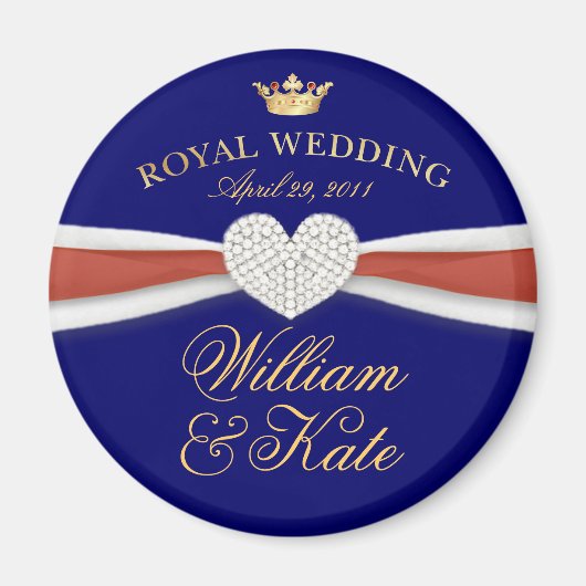 William & Kate - Koninklijke Huwelijksherdenkingsg Magneet (Voorkant)