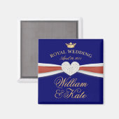 William & Kate - Koninklijke Huwelijksherdenkingsg Magneet (Voorkant / Achterkant)