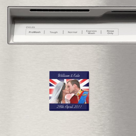 William & Kate Royal bruiloft kus magneet (Insitu (Vaatwasser))