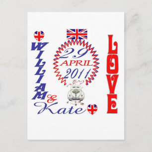 William & Kate Royal Wedding Collectibles Souvenir Briefkaart