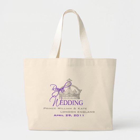 William & Kate Royal Wedding Grote Tote Bag (Voorkant)