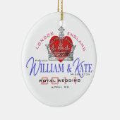 William & Kate Royal Wedding Keramisch Ornament (Rechts)