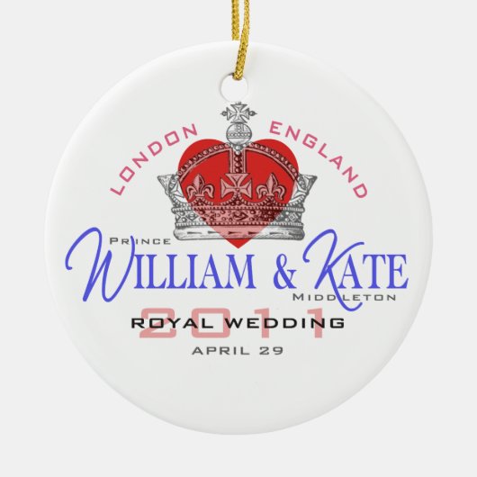 William & Kate Royal Wedding Keramisch Ornament (Voorkant)