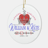 William & Kate Royal Wedding Keramisch Ornament (Links)
