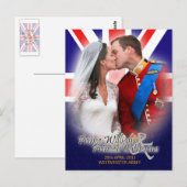 William & Kate Royal Wedding Kiss Briefkaart (Voorkant / Achterkant)