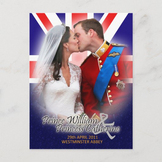 William & Kate Royal Wedding Kiss Briefkaart (Voorkant)
