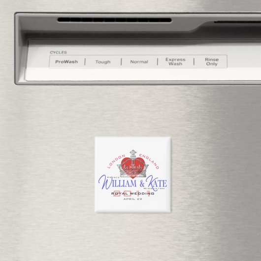 William & Kate Royal Wedding Magneet (Insitu (Vaatwasser))