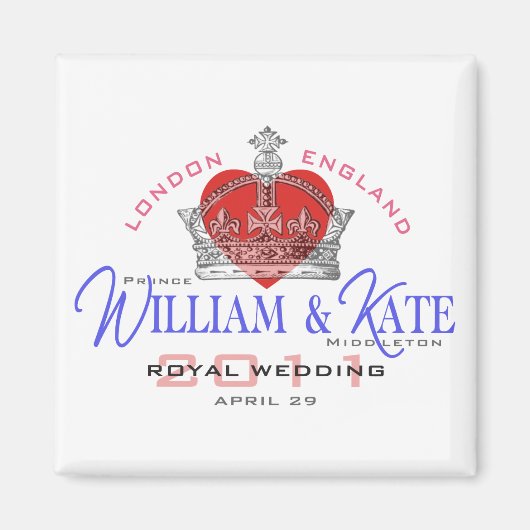 William & Kate Royal Wedding Magneet (Voorkant)
