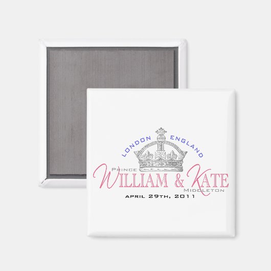 William & Kate Royal Wedding Magneet (Voorkant / Achterkant)