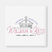 William & Kate Royal Wedding Magneet (Voorkant)