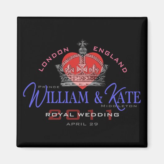 William & Kate Royal Wedding Magneet (Voorkant)