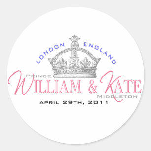 William & Kate Royal Wedding Ronde Sticker