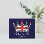 William & Kate Wedding Briefkaart (Staand voorkant)