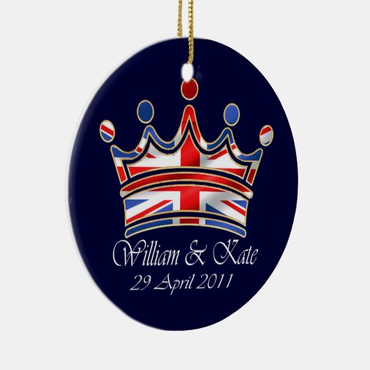 William & Kate Wedding Keramisch Ornament (Rechts)