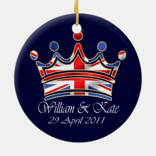 William & Kate Wedding Keramisch Ornament (Achterkant)