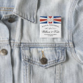 William & Kate Wedding Mememorative Keepomwille Pi Vierkante Button 5,1 Cm (In situ)