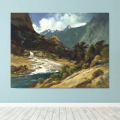 William Keith Hetch Hetchy Side Canyon I Canvas Afdruk (Insitu (Houten vloer))