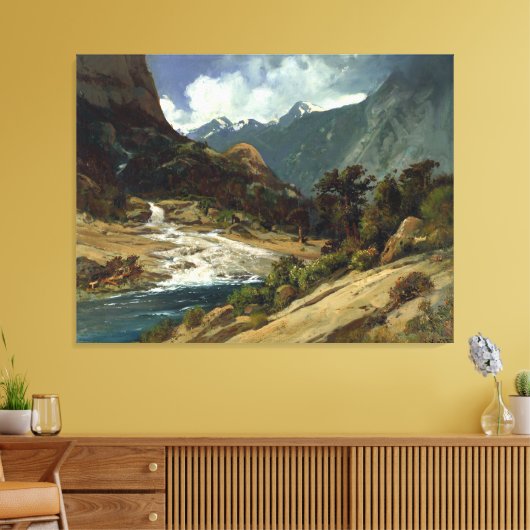 William Keith Hetch Hetchy Side Canyon I Canvas Afdruk (Insitu (Woonkamer))