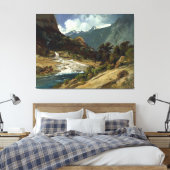 William Keith Hetch Hetchy Side Canyon I Canvas Afdruk (Insitu (Slaapkamer))