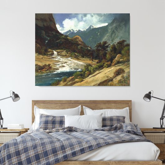 William Keith Hetch Hetchy Side Canyon I Canvas Afdruk (Insitu (Slaapkamer))