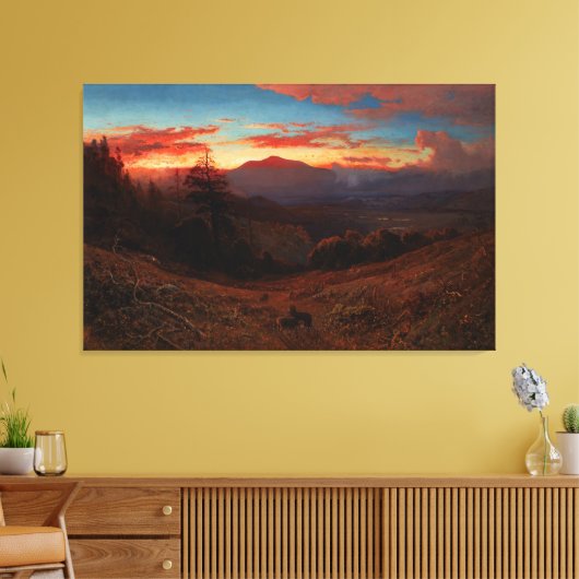 William Keith_Sunset op de berg Diablo Canvas Afdruk (Insitu (Woonkamer))
