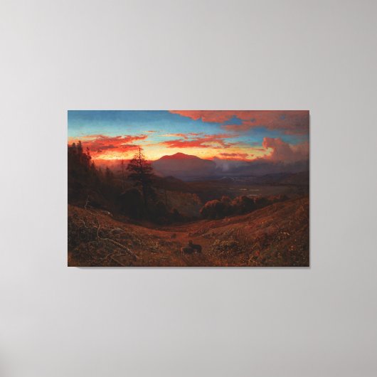 William Keith_Sunset op de berg Diablo Canvas Afdruk (Voorkant)