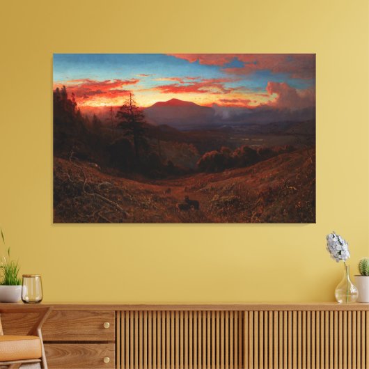 William Keith_Sunset op de berg Diablo Canvas Afdruk (Insitu (Woonkamer))