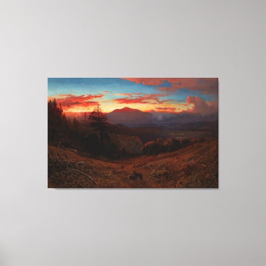 William Keith_Sunset op de berg Diablo Canvas Afdruk (Voorkant)