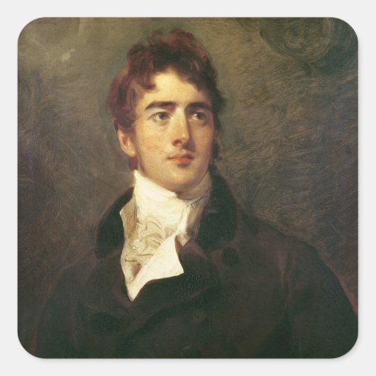 William Lamb, tweede Viscount Melbourne Vierkante Sticker (Voorkant)