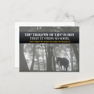 William Lewis Inspirerend quote "Tragedie" Briefkaart