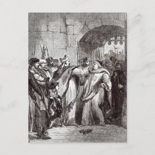 William Longchamp en Hugh de Pudsey Briefkaart (Voorkant)