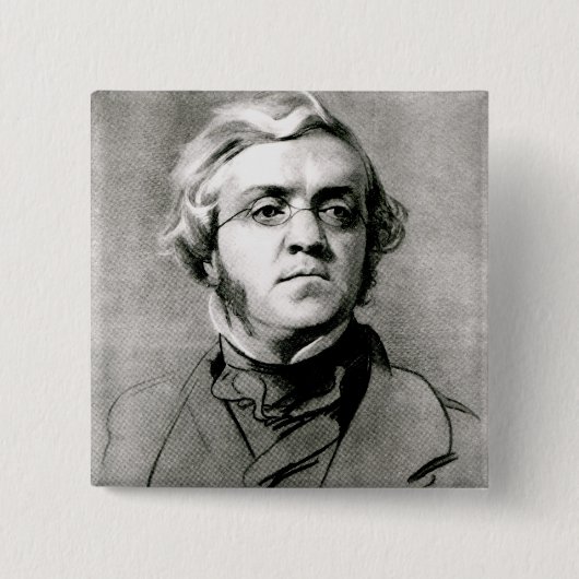 William Makepeace Thackeray Vierkante Button 5,1 Cm (Voorkant)