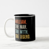 William Man Myth Legend Funny Beste Naam William Tweekleurige Koffiemok (Links)