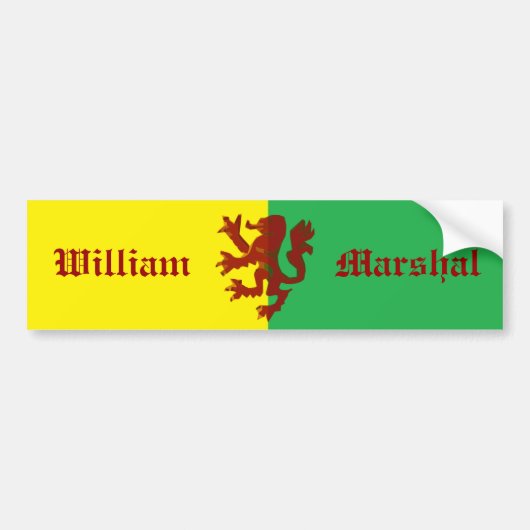 William Marshal Lion Bumpersticker (Voorkant)