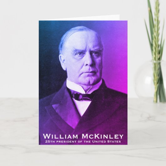 William McKinley, Amerikaans President Bedankkaart (Voorkant)