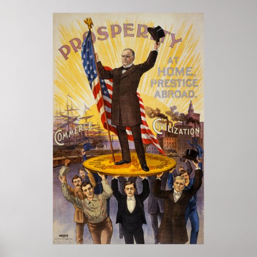 William McKinley Campaign Poster Gold Standard (Voorkant)